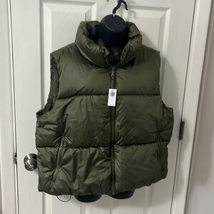 Old Navy Olive Puffer Vest